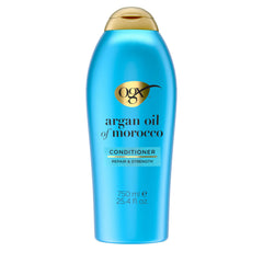 OGX Acondicionador Renovador con Argán: botella visible para reparación suave del cabello