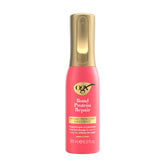 OGX protege el cabello con proteína de enlace y protección térmica de 450°F.