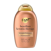 OGX Ever-Straightening Acondicionador, botella de aplicación para peinar diariamente y aportar brillo.