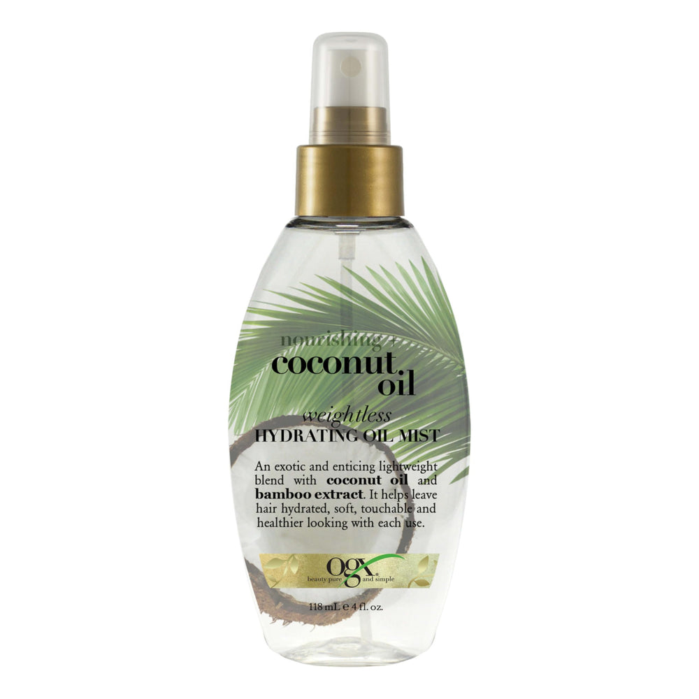 OGX Nutritivo Aceite Coco Niebla Cabello Botella: fortalece e hidrata sin pesadez.