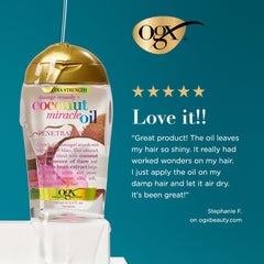 OGX Remedio de Daño - textura cremosa que nutre el cabello sin pesadez.