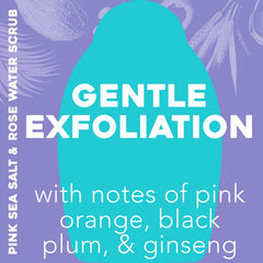 OGX Sensitive Rose Water exfoliating foam shows a light cleansing lather