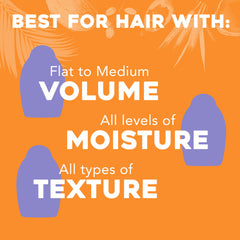 OGX Thick & Full Biotin Collagen Shampoo foam demonstrates lightweight cleansing and lift.