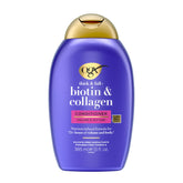 OGX Thick and Full Biotin and Collagen conditioner bottle showing volume