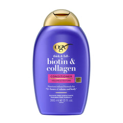 OGX Thick and Full Biotin and Collagen conditioner bottle showing volume