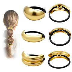 OHCISP gomas doradas, 6 piezas, tres estilos, para looks variados.