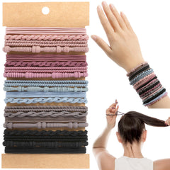 OHCISP Boho hair ties 20-pack with four styles offering gentle hold.