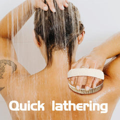 OHOO cepillo de bambú para uso en ducha con puntos de masaje