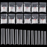 Puntas de uñas Ohlove XXXL claras y cuadradas en empaque, lista para uso profesional.
