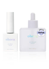 ohora Bundle Set unboxing reveals remover and top gel for at-home nails.