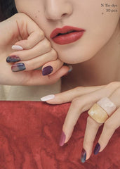 ohora pegatinas uñas N Tie-dye púrpura-ombre, curado con lámpara adecuada