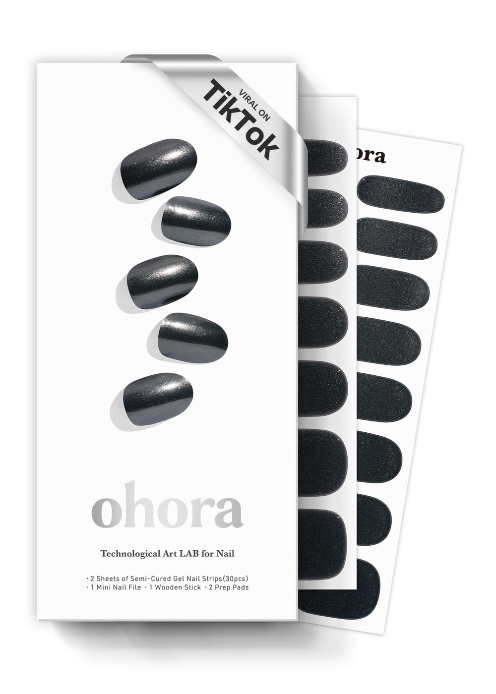 Ohora: paquete de tiras de gel semicurado listo para aplicar.