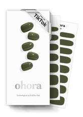 ohora N Cream Moss: envoltorios de uñas verde para un look de fiesta duradero.