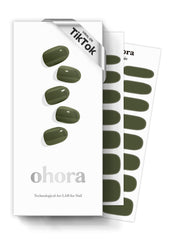 ohora N Cream Moss: envoltorios de uñas verde para un look de fiesta duradero.