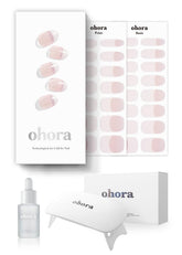 ohora Semi-Cured Gel Nail Strips Value Set with full-size lamp for at-home salon-quality nails