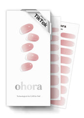ohora tiras gel semi-curadas N Milk Rose, paquete para uñas con acabado profesional