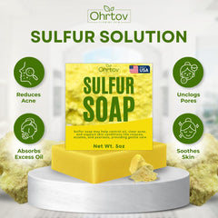 Jabón de azufre Ohrtov, limpieza diaria que ayuda a controlar aceites superficiales.