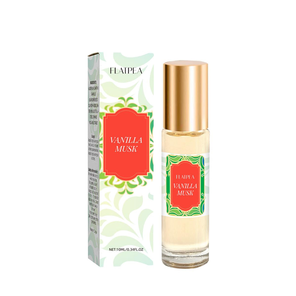 OINSOES Vanilla Musk roll-on bottle close-up, skin-friendly fragrance.