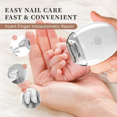 OJJ 3-in-1 nail clipper with LED light for precise trimming.