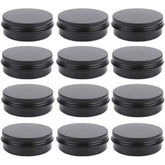 OJYUDD 12-pack round tin containers for travel storage