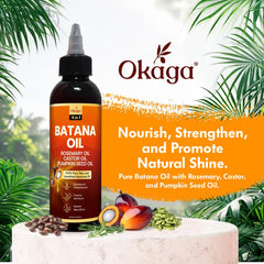 Applying Batana Oil to scalp for deep hydration and conditioning.
