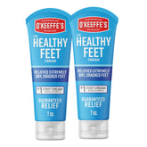O'Keeffe's Healthy Feet foot cream 7oz tube front view, ideal for dry skin relief.