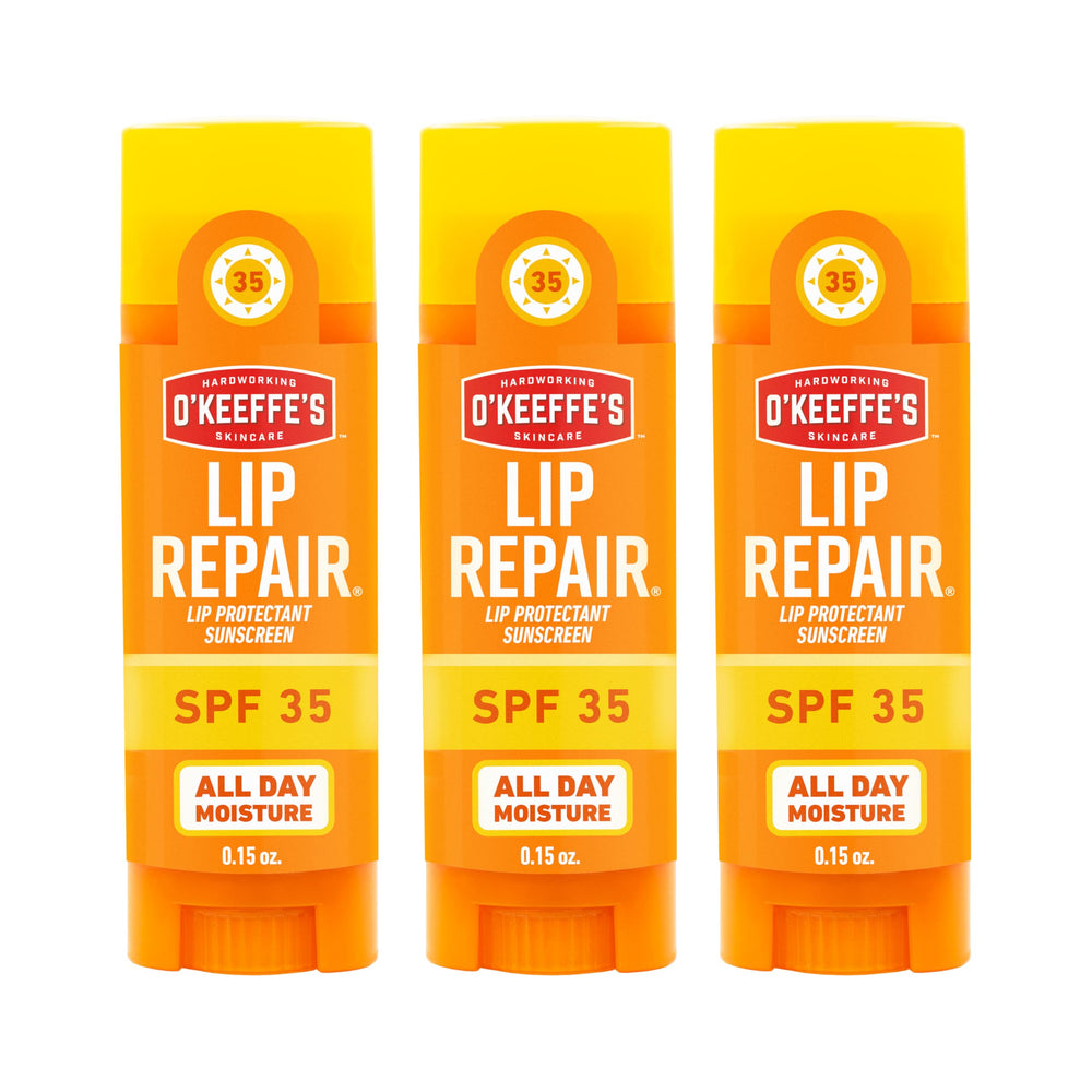 O'Keeffe's Lip Repair SPF 35 balm stick provides long-lasting hydration with sun protection.