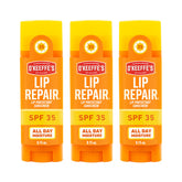 O'Keeffe's Lip Repair SPF 35 balm stick provides long-lasting hydration with sun protection.