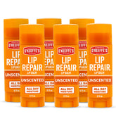 O'Keeffe's Lip Repair unscented stick packaging for on-the-go moisture