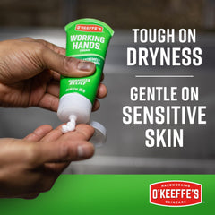 Close detail of O'Keeffe's Night Treatment label emphasizing hypoallergenic formula
