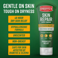 Crema sin fragancia de O’Keeffe’s, suave y no grasa para piel sensible.