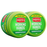 O'Keeffe's Working Hands jar front showing unscented moisture for extremely dry hands.