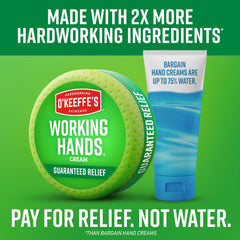 Protección de la piel con O'Keeffe's Working Hands para hidratación continua.