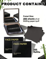 Okerker Blotting Paper with Puff Included for precise oil absorption without mess.