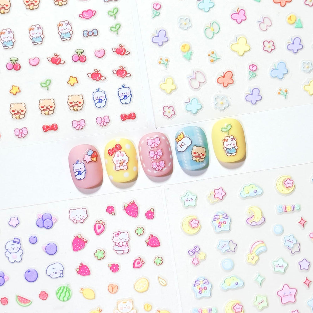 okiyomi butterfly nail stickers for kids with easy application and playful design