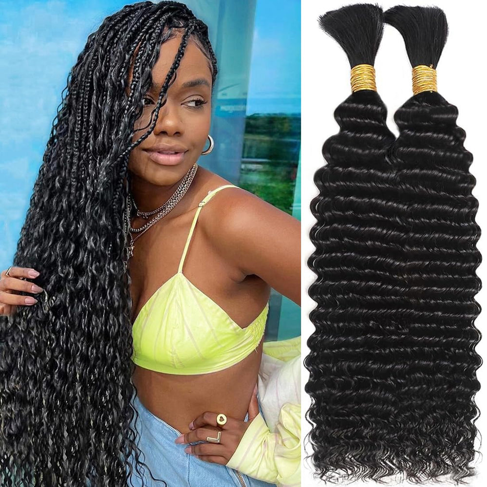 OKVOKV boho braiding hair in deep water wave 20 inch for natural, voluminous braids.