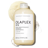 Olaplex No.4 bottle showing color-safe bond maintenance formula for smoother hair