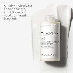 Olaplex No. 5 bottle pump in use for easy application.