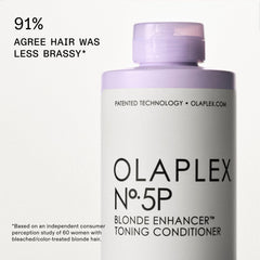 Olaplex No.5P purple-toning conditioner swirl indicating hydration.