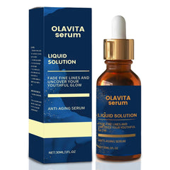 Olavita Serum: botella frontal para una piel fresca y radiante.