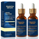Olavita Serum bottle close-up emphasizing hydration and premium skincare feel.
