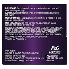 Olay Age Defying Renewal cream texture close-up, silky and quickly absorbs.
