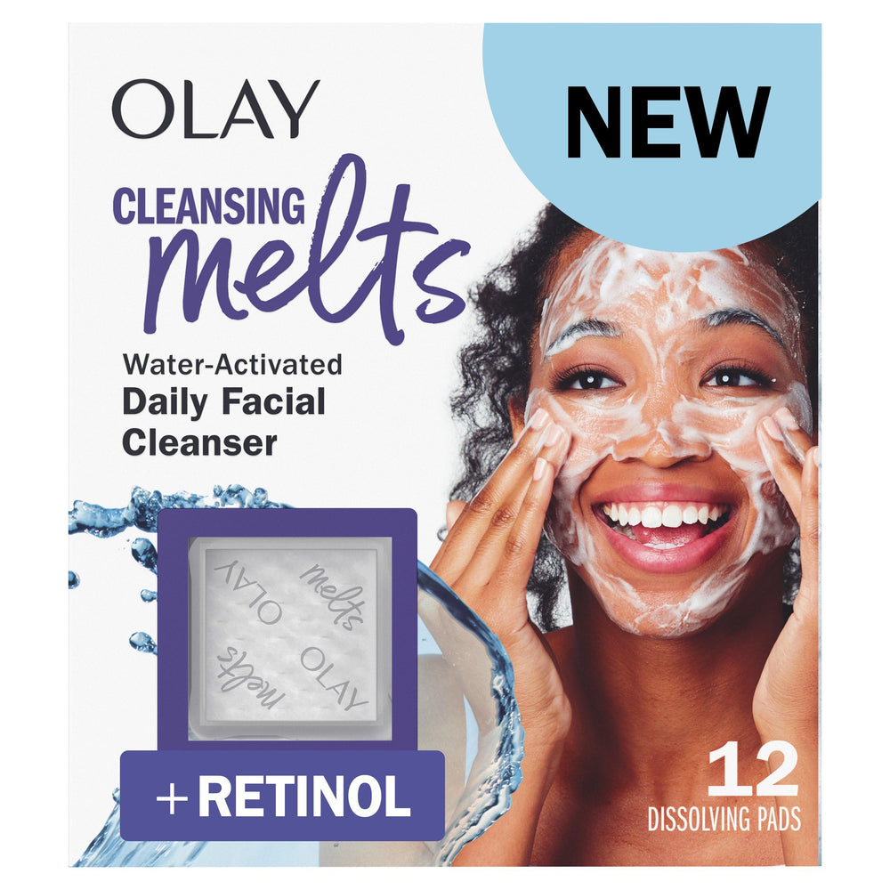 Olay Cleansing Melts dissolve the pad to start a gentle cleanse.