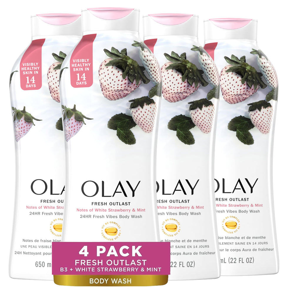 Olay Fresh Radiance body wash bottle for refreshing cleanse.