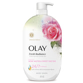 Olay Fresh Radiance gel de ducha: botella visible para limpieza suave y eficaz