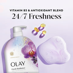 Olay Fresh Radiance textura luminosa piel radiante tras la ducha
