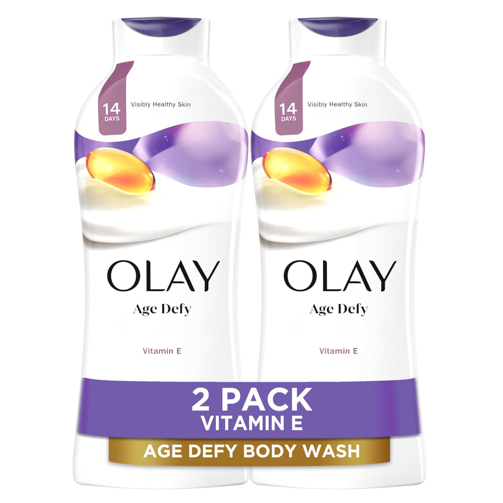 Olay Gel de Ducha Antiedad, botella visible, aporta hidratación duradera para la piel.