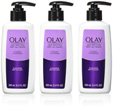 Olay limpiador facial anti-edad, botella con dispensador, limpieza rápida y suave.