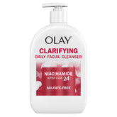 Olay limpiador facial diario aclarador en botella, prepara la piel para el resto de la rutina.
