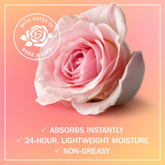 Olay Loción Corporal Absorción Instantánea, se siente ligera y de rápida absorción.